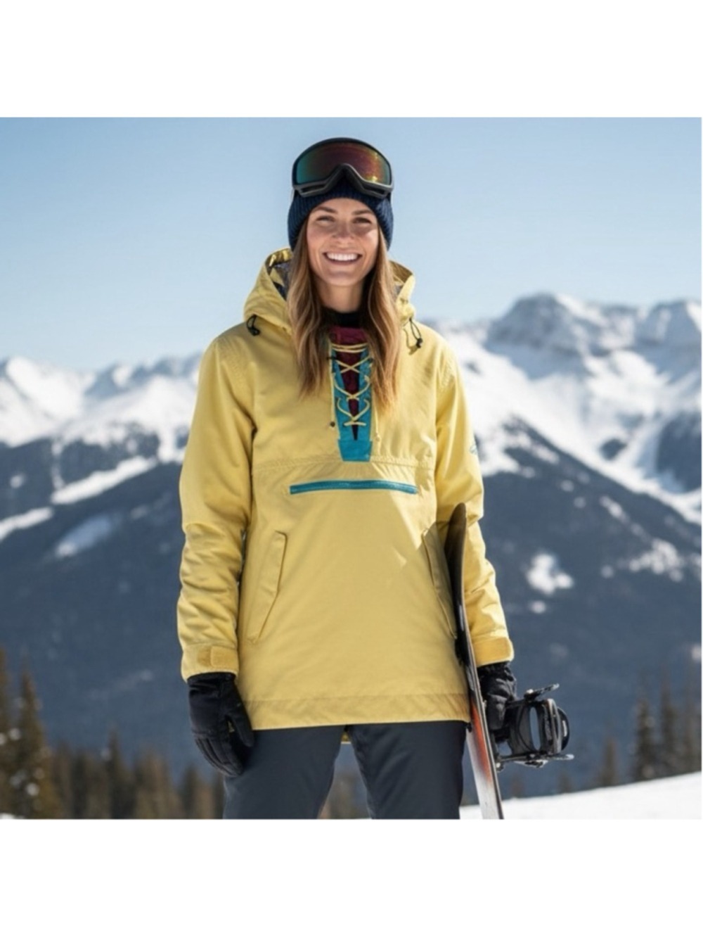 Airblaster Yellow Pullover Anorak Shell Size S - Picture 1 of 11